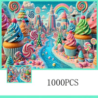 Family puzzle activity game with 1000 pieces