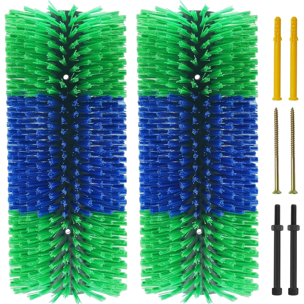 Farm animal grooming brush for livestock areas