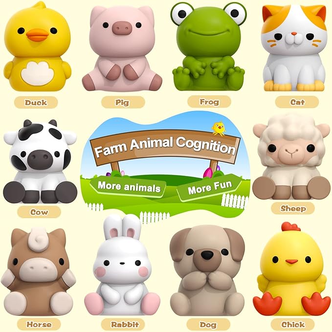Farm animal toys 20 pcs set for kids learning