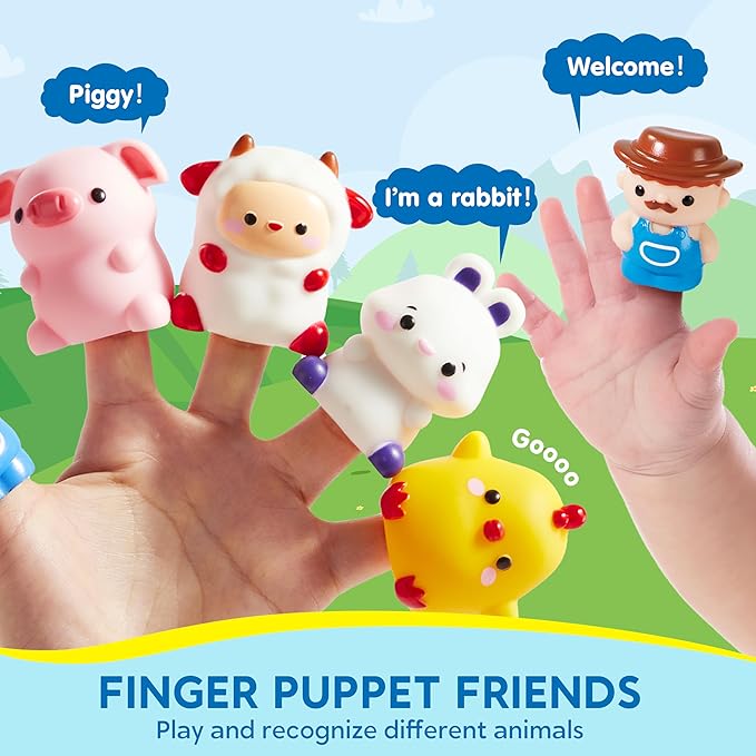 Farm animals toy for toddlers with 9 animal pieces