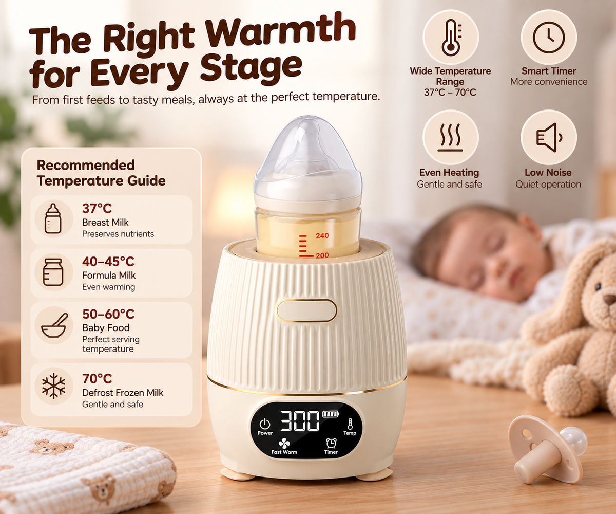 Feeding bottle warmer with adjustable digital temperature control
