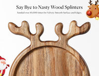 Decorative wooden serving tray for festive table presentation