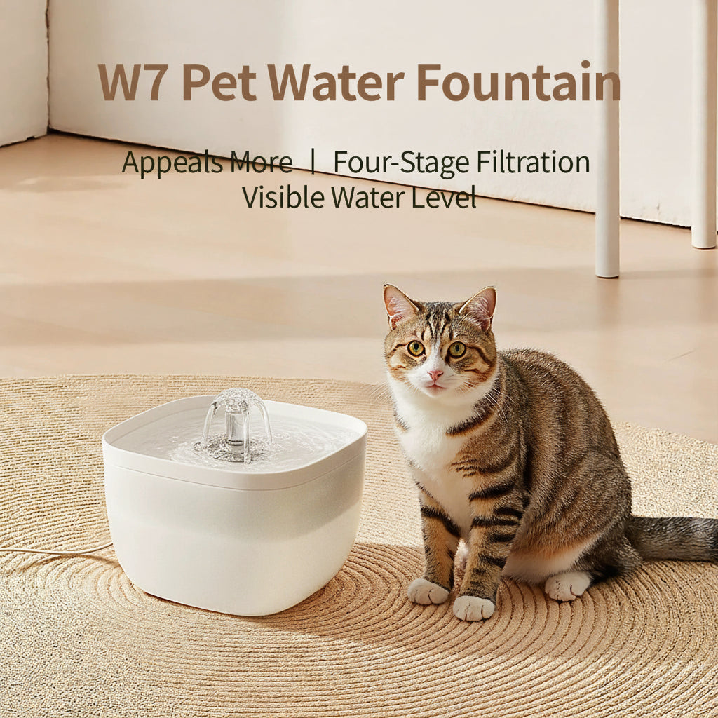 Filtered Cat Drinking Device With Replaceable Filter Element