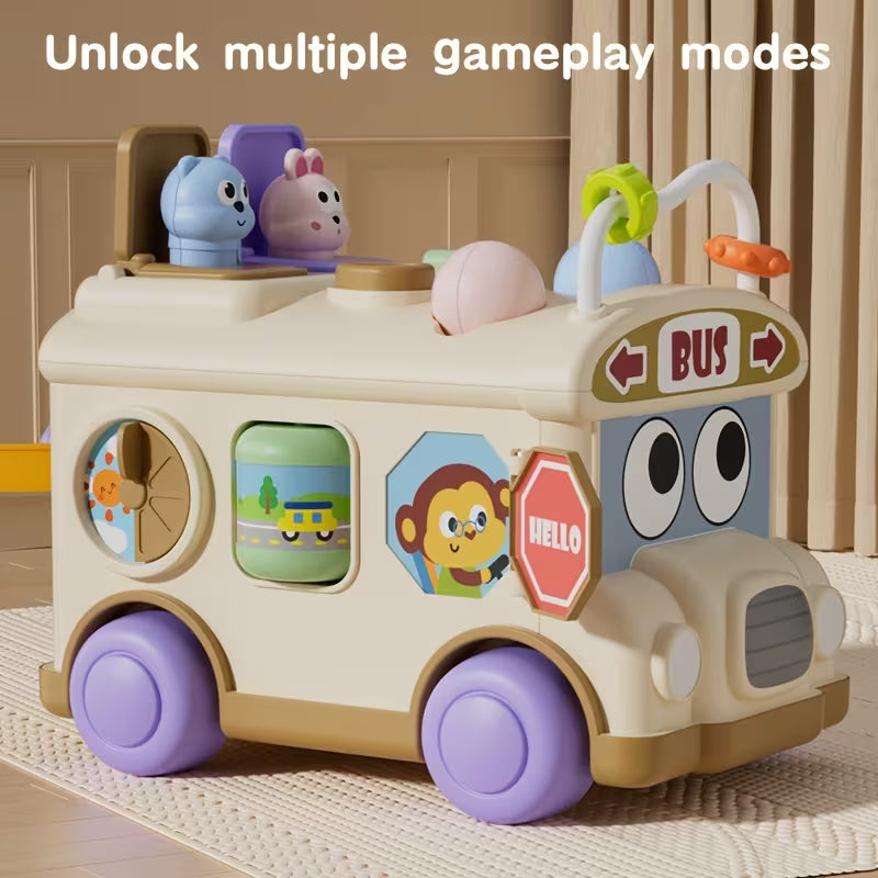 Fine motor skill bus toy for hand-eye coordination and focus