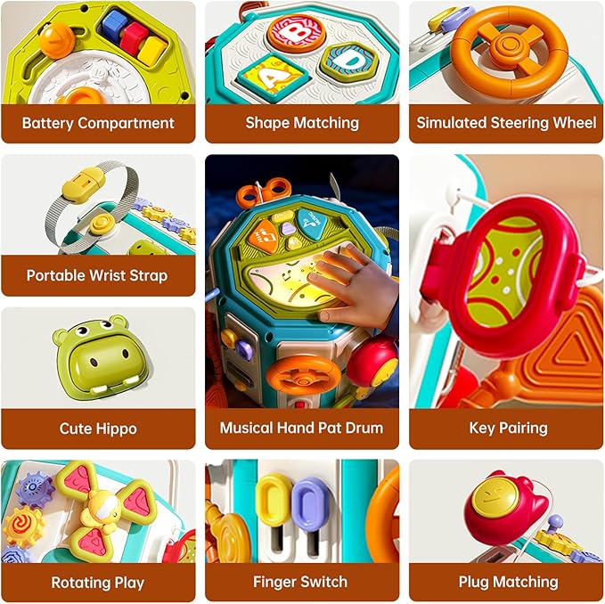 Fine motor skill busy board toy for hand-eye coordination