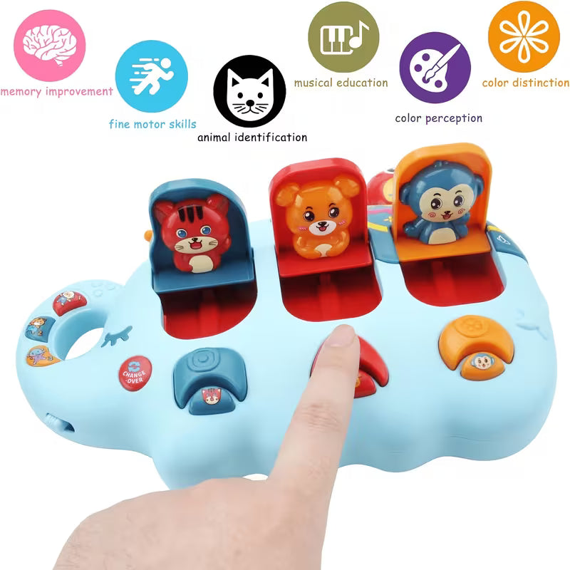 Fine motor skill toy for toddlers with pop up activity