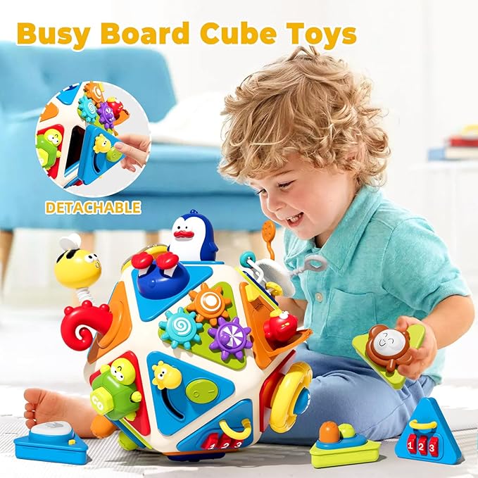 Fine motor skills busy board toy for toddler development