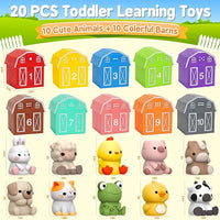 Fine Motor Skills Development Toy with Farm Animals for Toddlers 1-3 Years