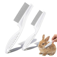 2 Pack Fine Tooth Flea Comb for Cats and Small Pets with Stainless Steel Teeth