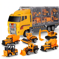 Fire truck toy set with engineering vehicles for kids