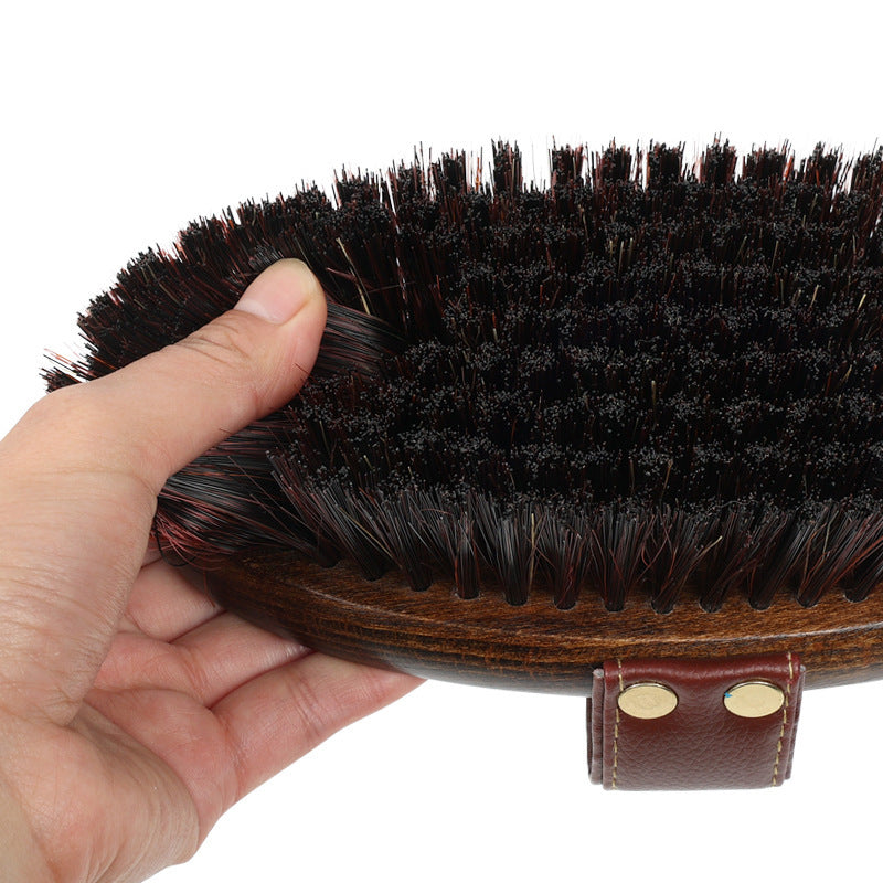 Firm bristle body brush for horses