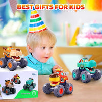 First vehicle gift for 1-year-old boys with pull-back truck