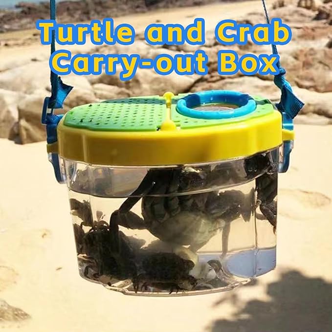 Fish Catcher and Bug Collection Box for Outdoor Exploration – Transparent, Yellow Design