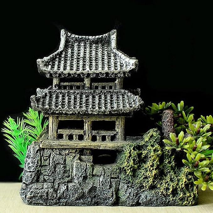 Resin Castle Ornament for Fish Tank Decoration