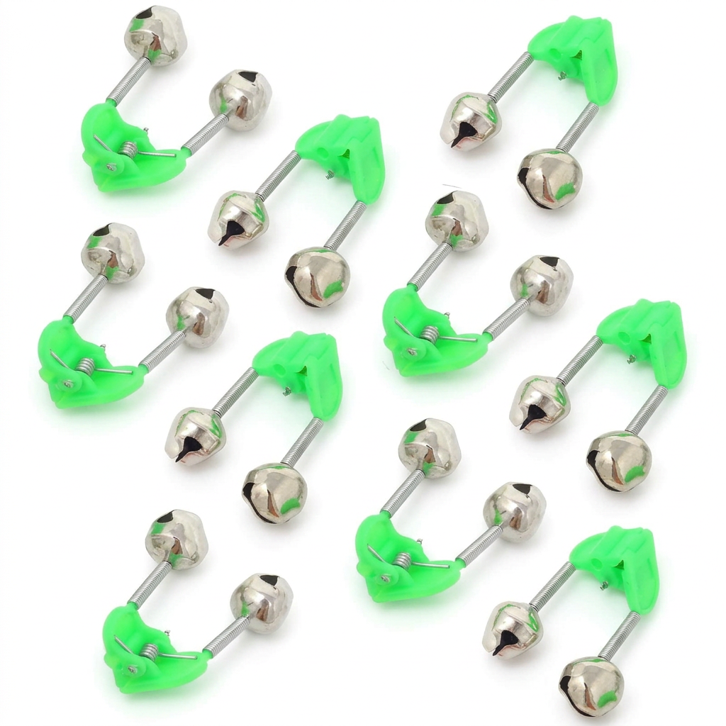 10 Pcs Fishing Rod Alarm Bells with Dual Alert Sound