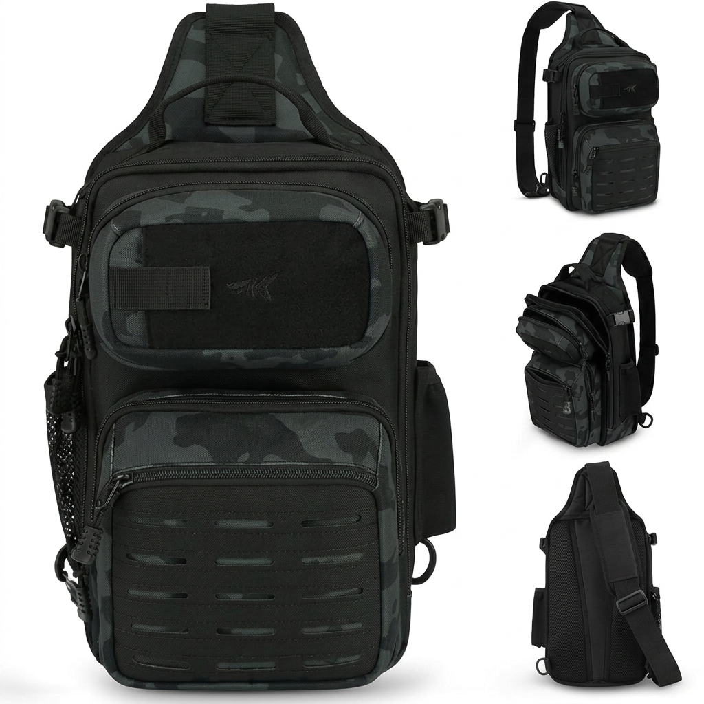 Fishing Sling Backpack with Multiple Storage Compartments