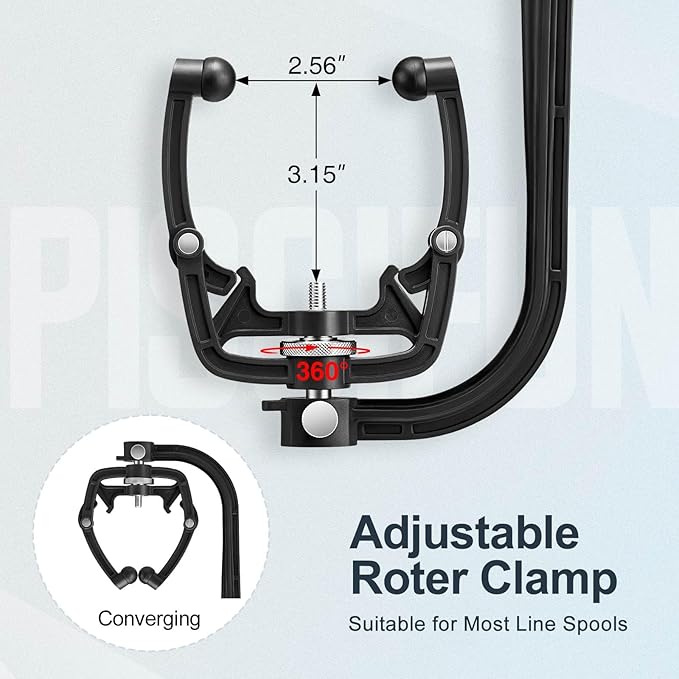 Fishing Line Spooler Mounted on Table for Use