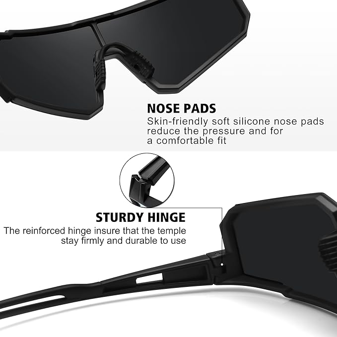 Fishing sunglasses with polarized lenses for clear water visibility