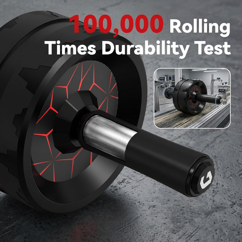 Fitness ab roller accessory with knee pad included