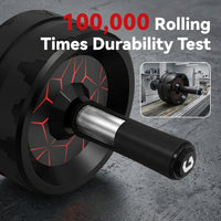Fitness ab roller accessory with knee pad included