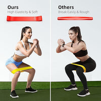 Fitness bands set with different resistance levels for home gym