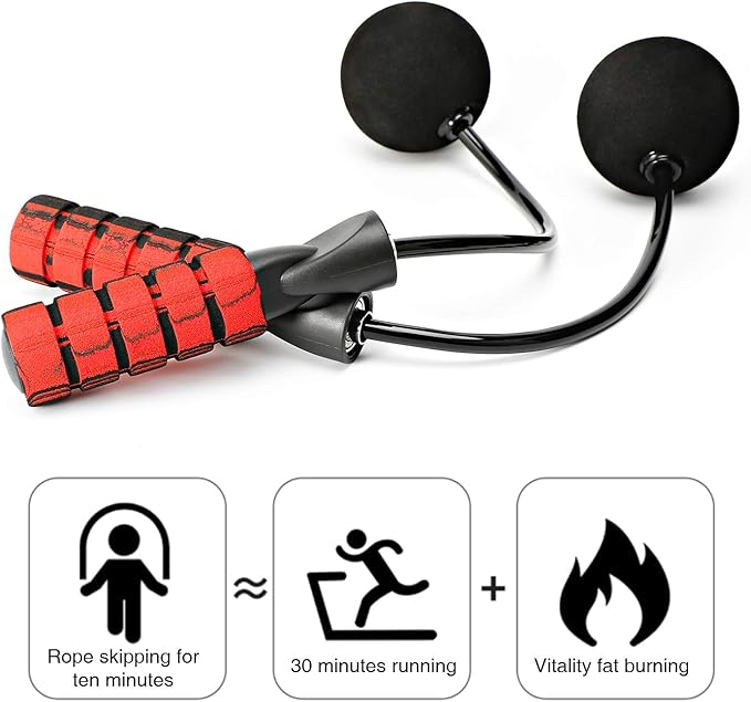 Fitness jump rope with foam handles for comfortable grip during workouts
