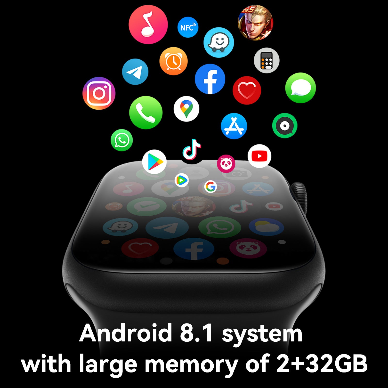 smart watch showing daily notifications and activity updates on full color display