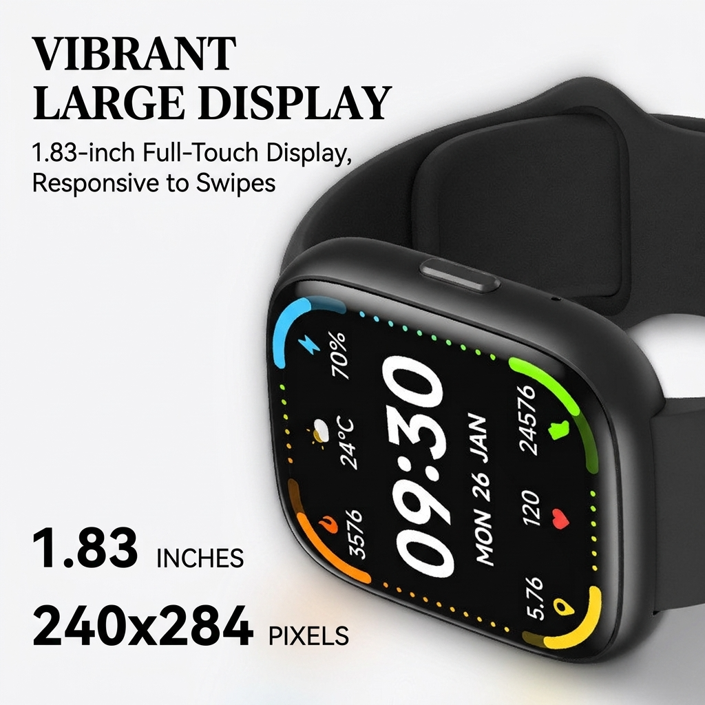Fitness tracker smart watch with sports modes