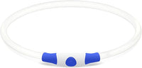 Flashing USB rechargeable dog collar for safety during night walks, ideal for small and medium dogs