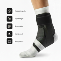 Adjustable ankle support worn with casual shoes