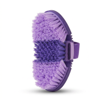 Soft bristle horse brush for coat grooming