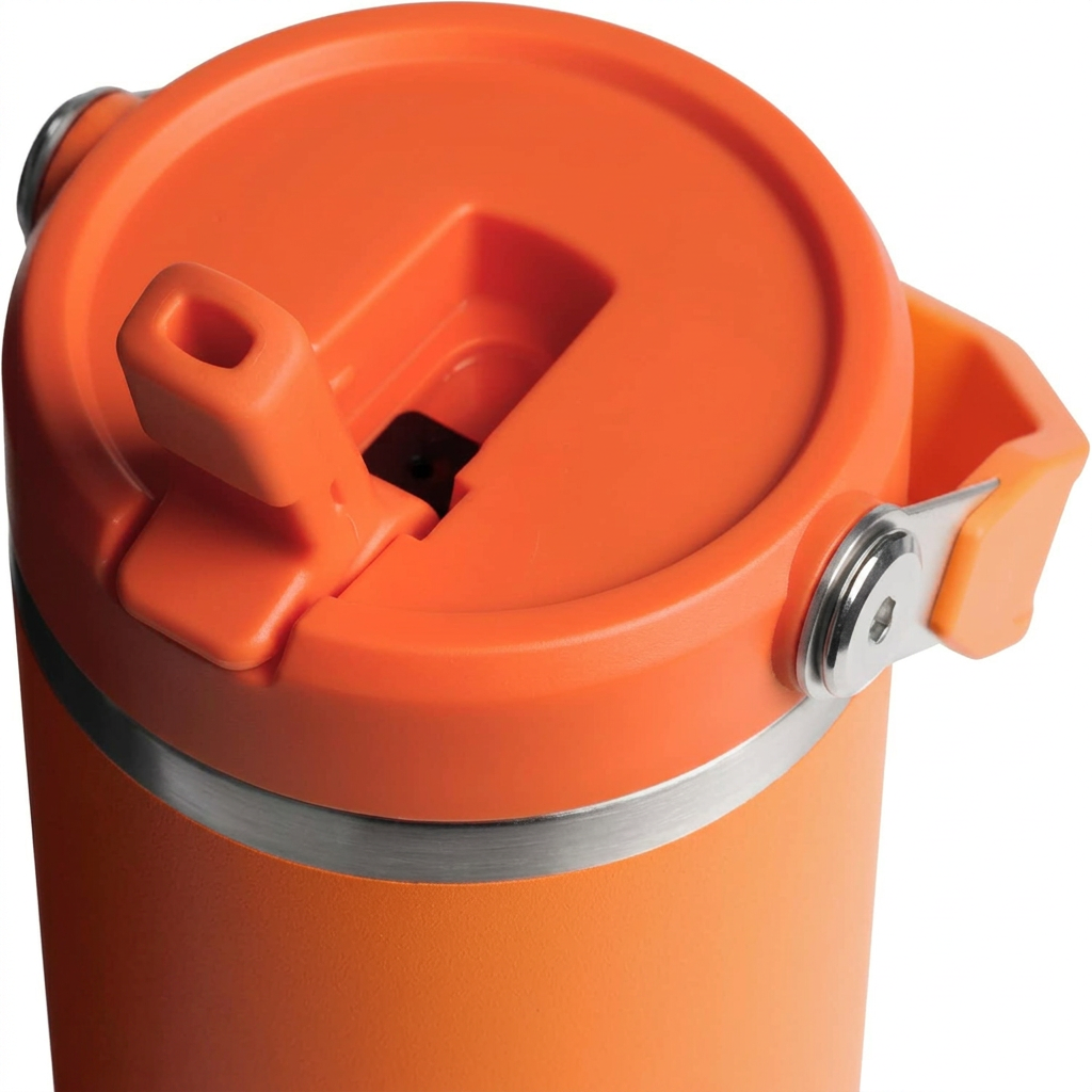 Flip straw water tumbler for easy sipping during workouts and travel