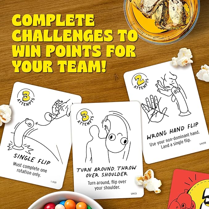 flipping fun party game for kids, teens, and adults