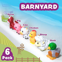 Floating Farm Animal Bath Toys for Babies and Toddlers, Soft and Squeezable