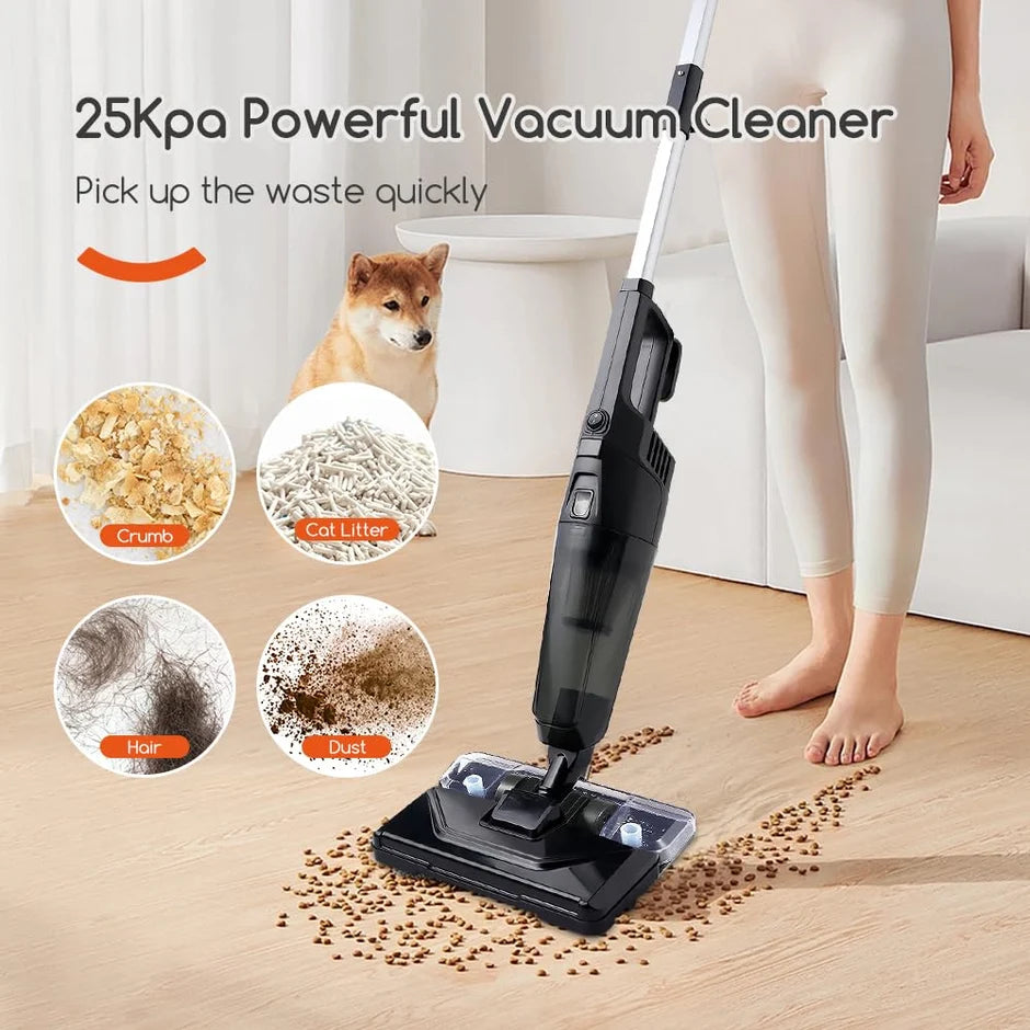 Floor vacuum cleaner for hardwood tile and marble
