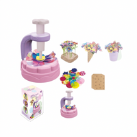 Flower bouquet crafting activity for young girls to create their own colorful flowers