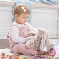 Burrow Bunny plush with fluffy tail, big feet, and floppy ears