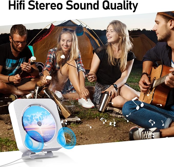 FM Radio CD Player Portable Home Audio Device