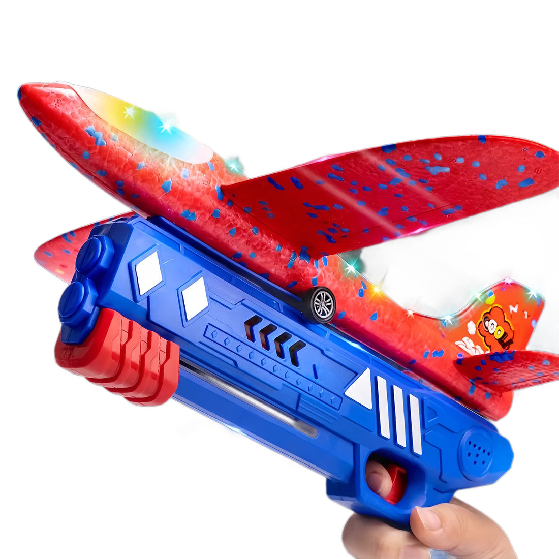 Foam airplane handheld launcher for kids outdoor play
