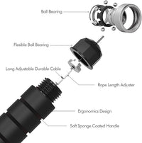 Jump rope with foam handles for comfortable grip during fitness training