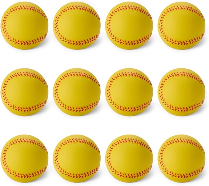 Foam training baseballs 12 pack soft practice balls