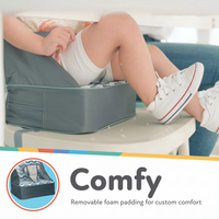 Foldable Travel Booster Seat, Perfect for On-the-Go Feeding and Storage