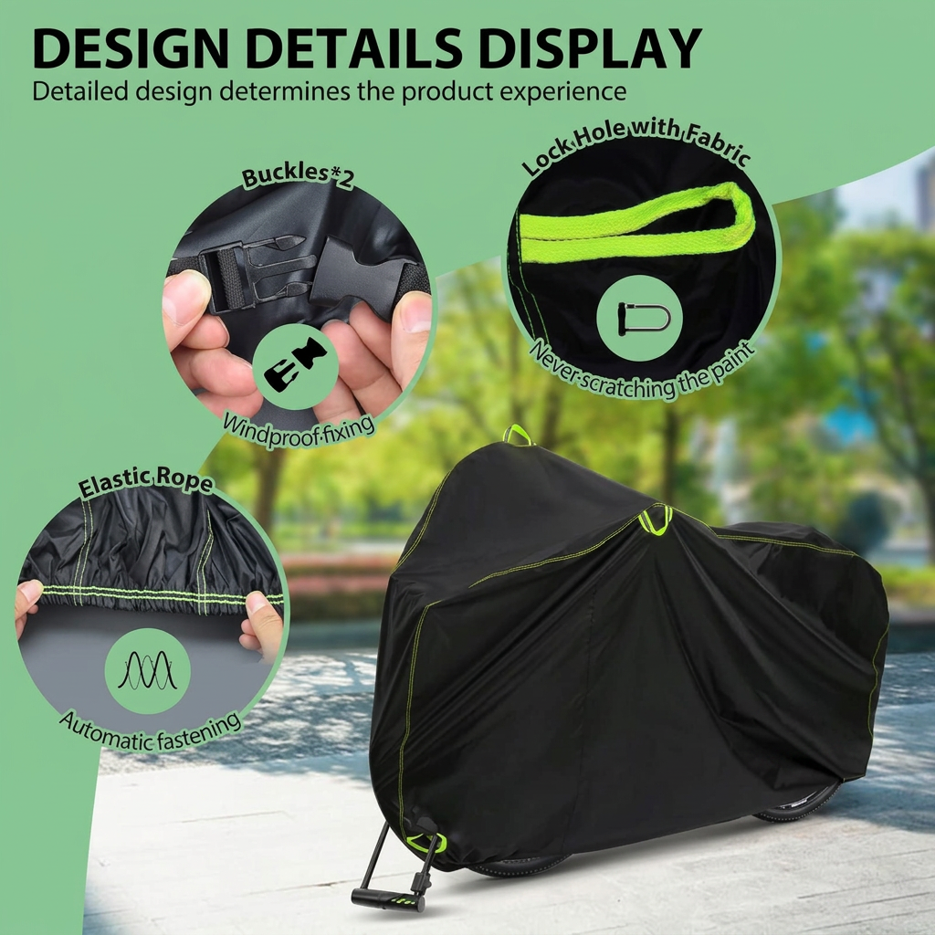 Foldable bike cover with storage bag for travel use