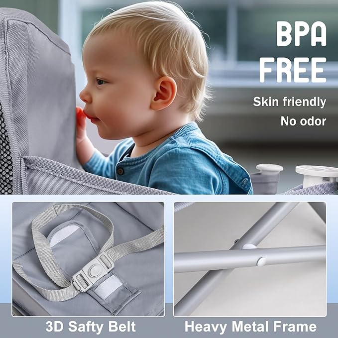 Foldable Portable Booster Seat for Babies and Toddlers, Compact and Easy to Store