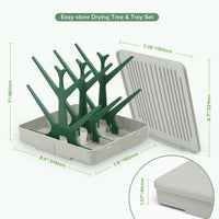 Foldable bottle drying tree for baby bottles and accessories