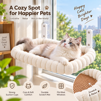 Foldable Cat Hammock with Suction Cup Mounting System