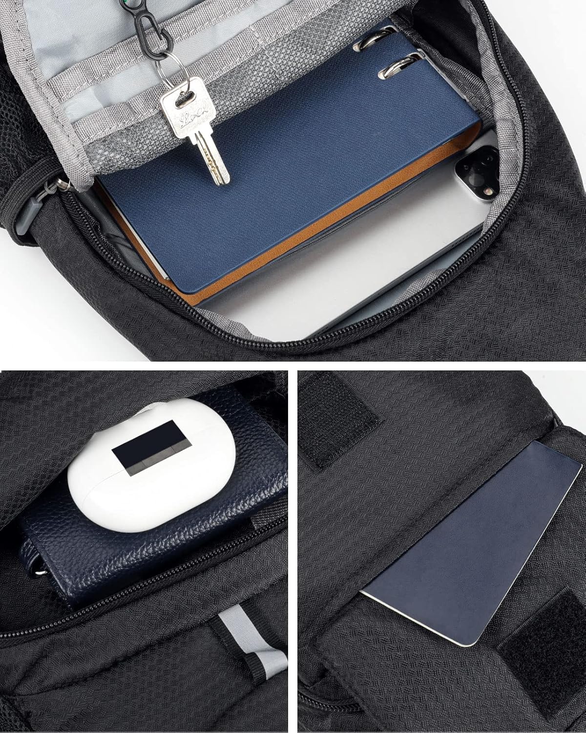 Foldable crossbody sling bag for easy packing and travel storage