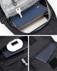 Foldable crossbody sling bag for easy packing and travel storage