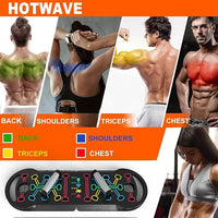 Foldable fitness push up board with ergonomic handles for workouts