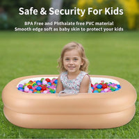 Foldable inflatable baby bathtub for easy storage